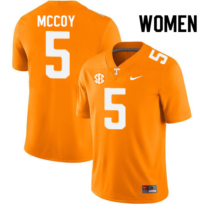 Women #5 Bru McCoy Tennessee Volunteers College Football Jerseys Stitched-Orange